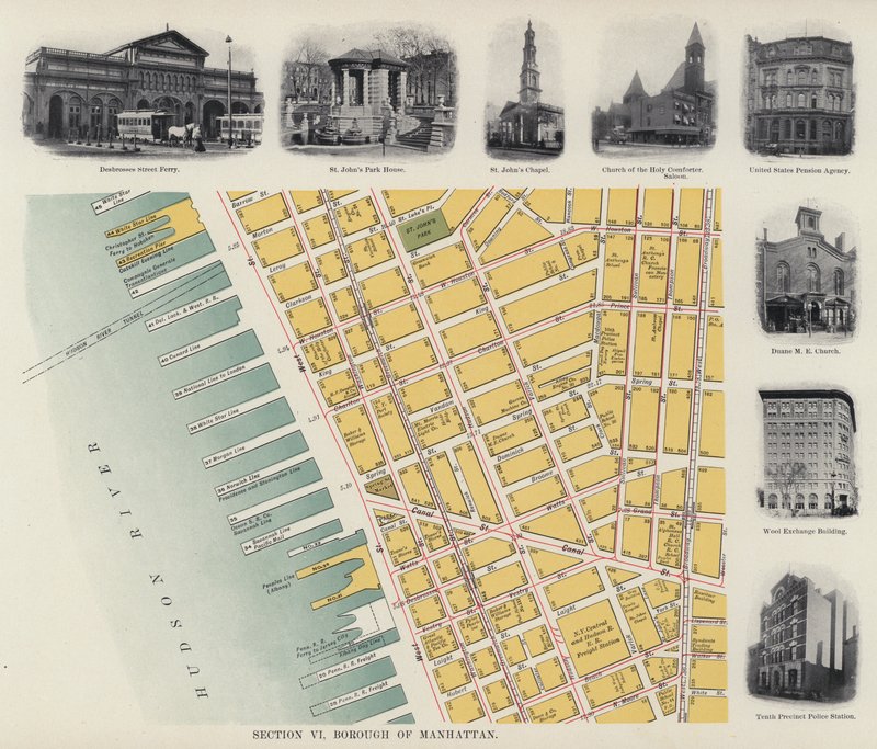 Dzielnica Manhattan (zdjęcie czarno-białe) autorstwa American Photographer