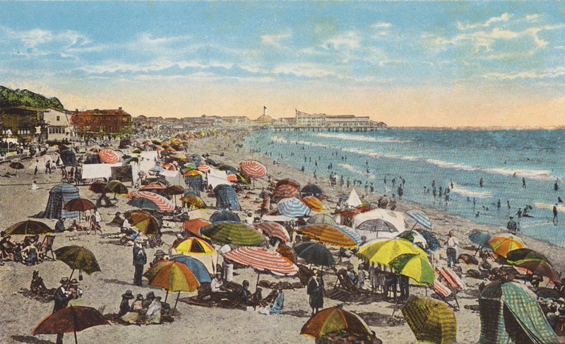 Kalifornia: "Plaża filmowa", Crystal Pier, Santa Monica, Kalifornia (zdjęcie kolorowe) autorstwa American Photographer