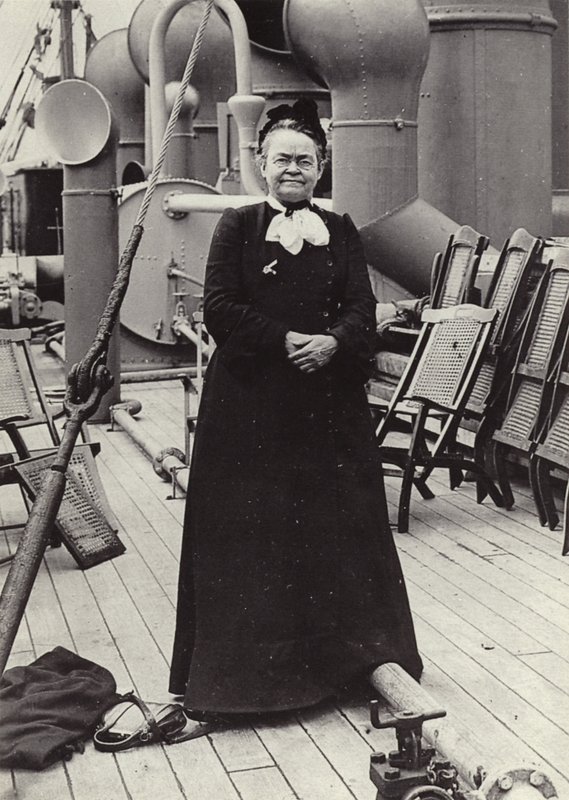 Carrie Nation (1846-1911), amerykańska działaczka na rzecz radykalnej wstrzemięźliwości, ok. 1905 r. (zdjęcie czarno-białe) autorstwa American Photographer