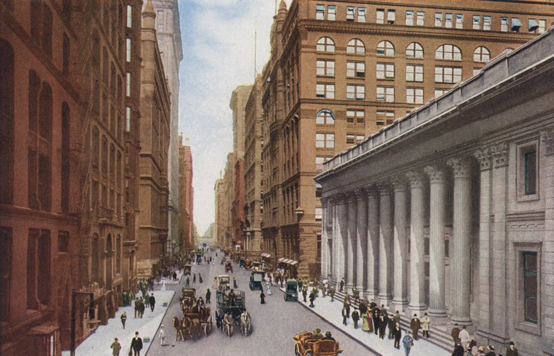 Chicago: La Salle Street, z Board of Trade Building (zdjęcie kolorowe) autorstwa American Photographer