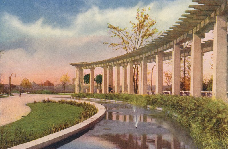 Chicago (Inf. wł.) Pergola w Douglas Park (zdjęcie kolorowe) autorstwa American Photographer