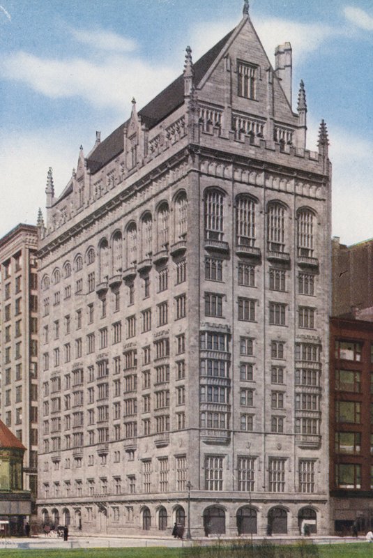 Chicago: University Club, Michigan Boulevard i Monroe Street (zdjęcie kolorowe) autorstwa American Photographer