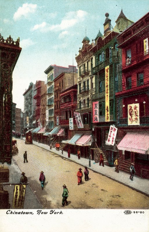 China Town, Nowy Jork, USA (zdjęcie czarno-białe) autorstwa American Photographer