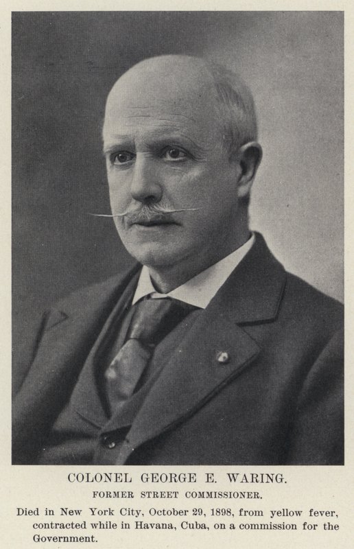 Pułkownik George E Waring, były komisarz ds. ulicy (zdjęcie czarno-białe) autorstwa American Photographer