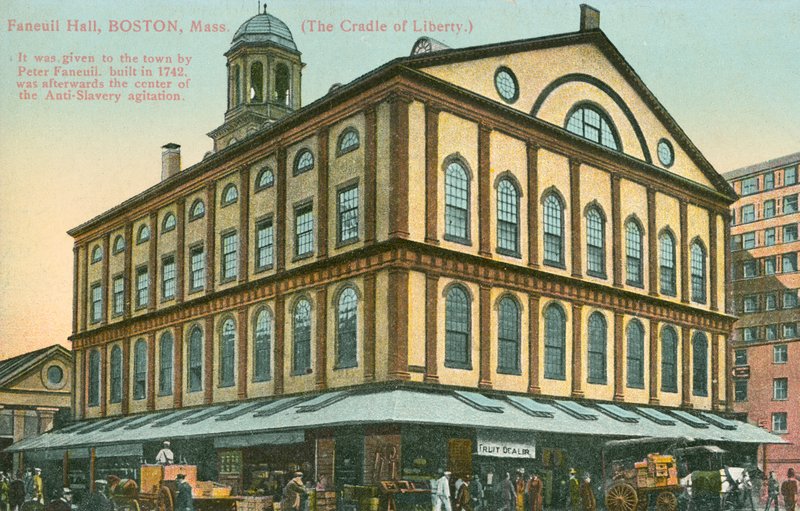 Faneuil Hall, Boston, Massachusetts, USA (zdjęcie kolorowe) autorstwa American Photographer