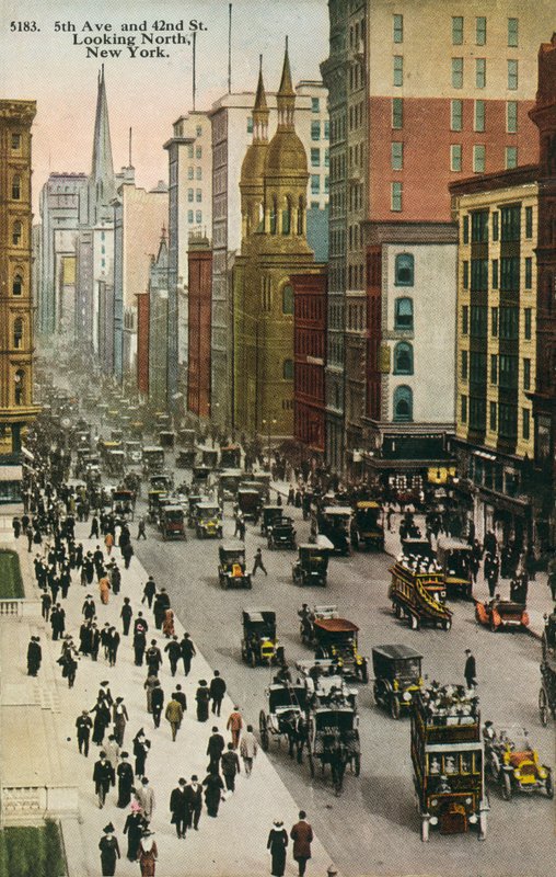 Piąta Aleja i 42 Ulica, Nowy Jork (zdjęcie kolorowe) autorstwa American Photographer