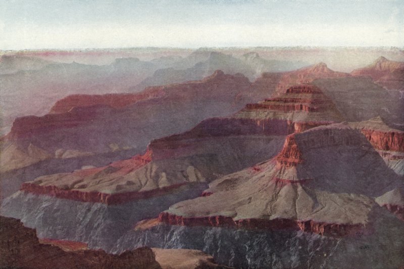 Wielki Kanion, Arizona, Zachód słońca z Hopi Point (kolorowe zdjęcie) autorstwa American Photographer