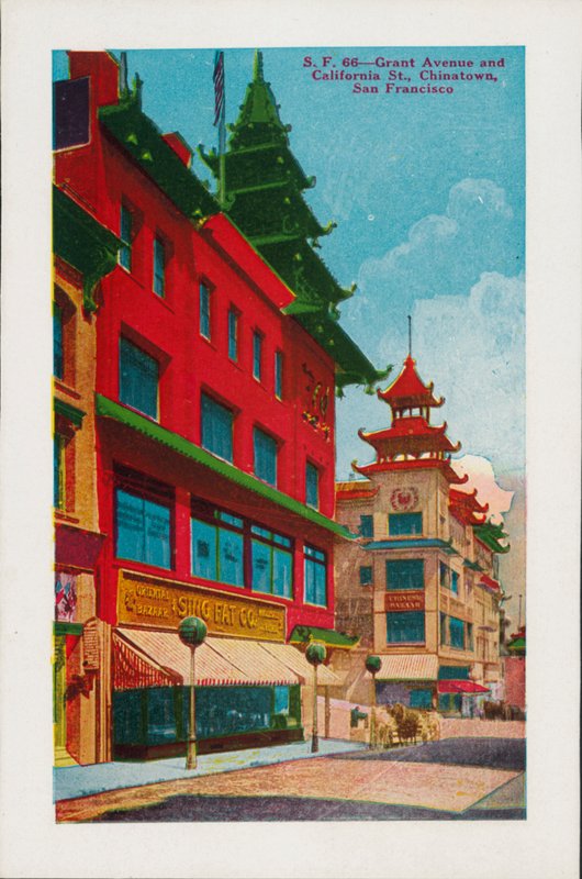 Grant Avenue i California Street, Chinatown, San Francisco (zdjęcie kolorowe) autorstwa American Photographer