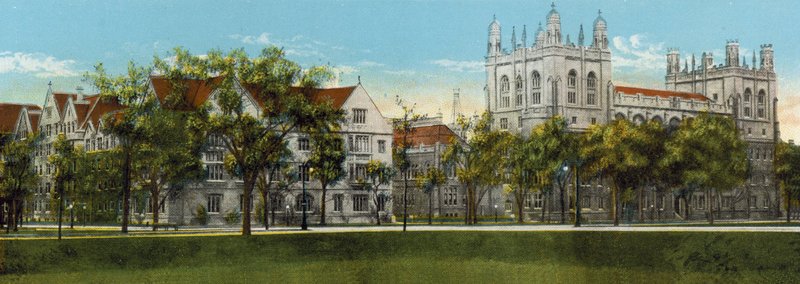 Harper Memorial Library, University of Chicago (kolorowe zdjęcie) autorstwa American Photographer