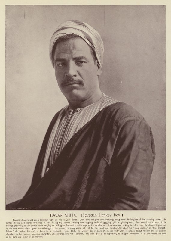 Hasan Shita, egipski chłopiec osioł autorstwa American Photographer