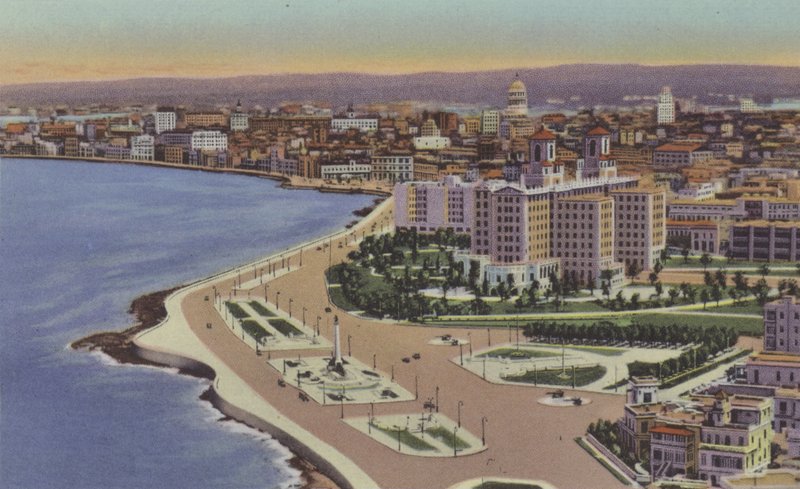Hotel Nacional, Parque del Maine, National Hotel, Maine Park (kolorowe zdjęcie) autorstwa American Photographer