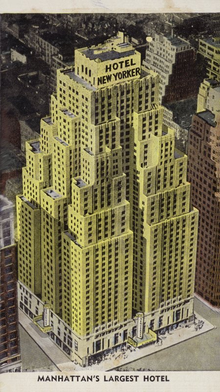 Hotel New Yorker, największy hotel na Manhattanie, Nowy Jork, USA (zdjęcie kolorowe) autorstwa American Photographer
