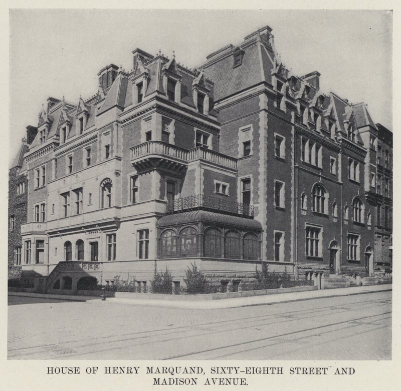Dom Henry Marquand, Sixty-Eighth Street i Madison Avenue (zdjęcie czarno-białe) autorstwa American Photographer