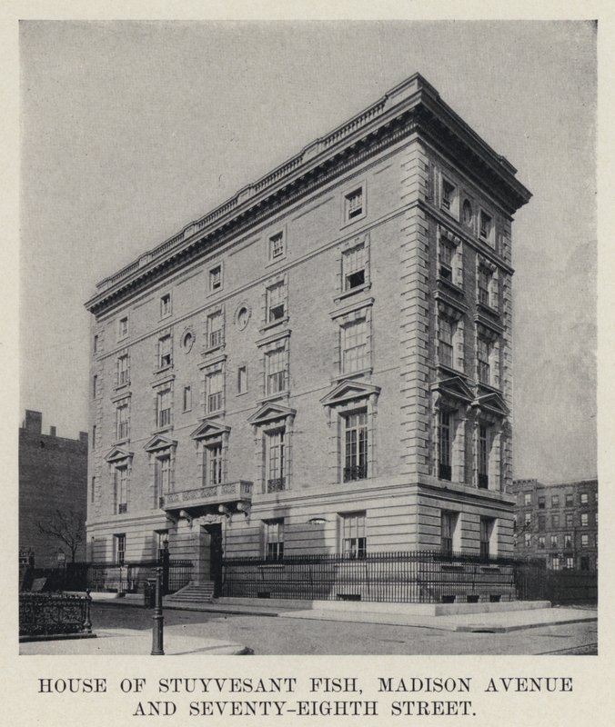 House of Stuyvesant Fish, Madison Avenue i Seventy-Eighth Street (zdjęcie czarno-białe) autorstwa American Photographer