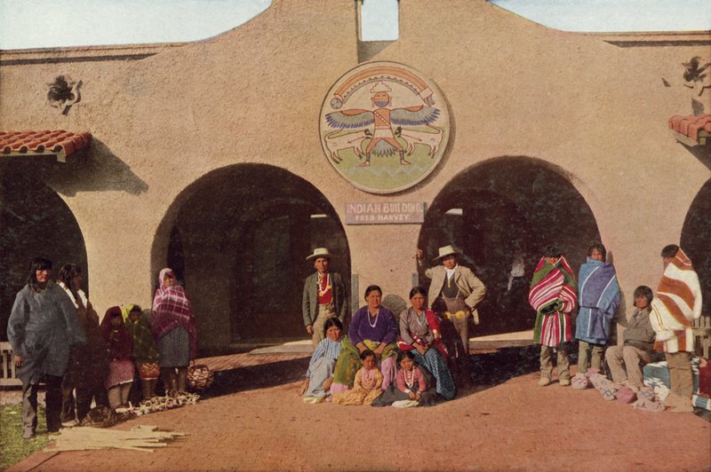 Indian Building, Albuquerque, Nowy Meksyk (kolorowe zdjęcie) autorstwa American Photographer