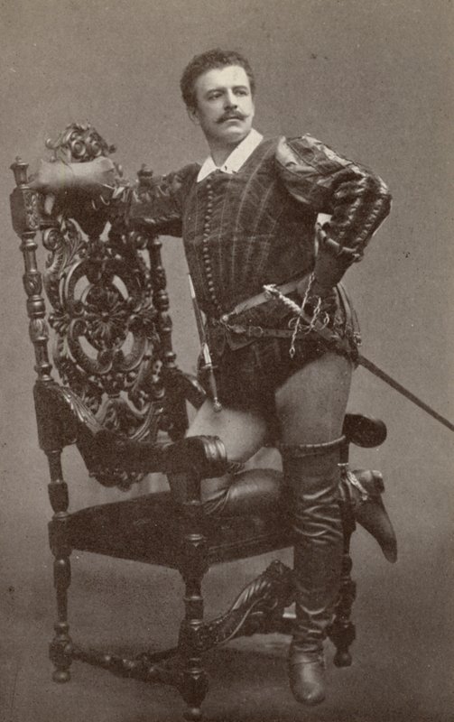 Jean de Reszke jako Raoul w filmie "Hugenoci" (zdjęcie czarno-białe) autorstwa American Photographer