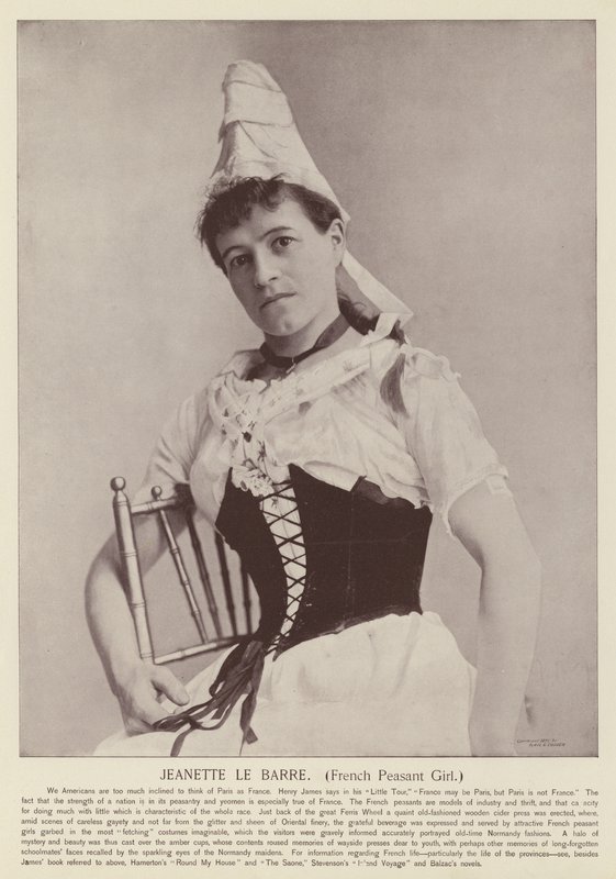 Jeanette le Barre, francuska wieśniaczka autorstwa American Photographer