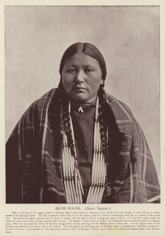 Ke-Ne-Wa-Na, Sioux Squaw autorstwa American Photographer