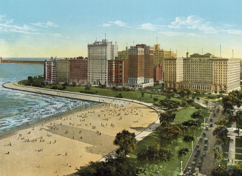 Lake Shore Drive (kolorowe zdjęcie) autorstwa American Photographer