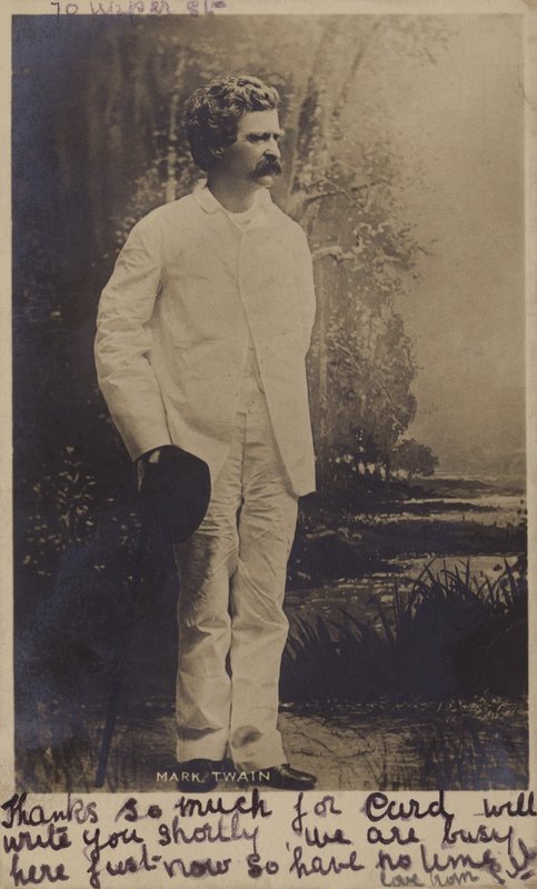 Mark Twain (1835-1910), pisarz amerykański autorstwa American Photographer