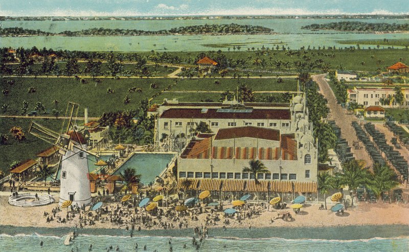 Miami, Floryda, ok. 1925 r: Kasyno w Miami Beach (zdjęcie kolorowe) autorstwa American Photographer