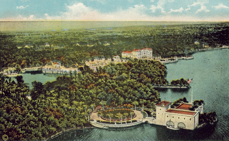 Miami, Floryda, ok. 1925 r: Piękna posiadłość Deering (zdjęcie kolorowe) autorstwa American Photographer