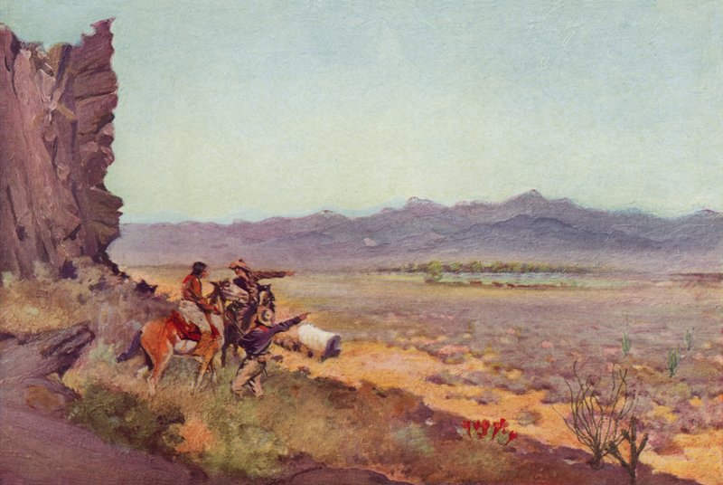 Mirage on the Desert, Arizona (kolorowe zdjęcie) autorstwa American Photographer
