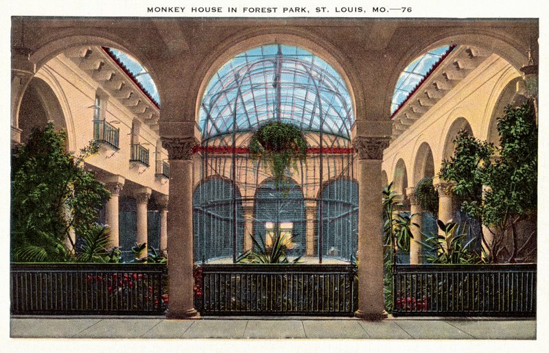 Monkey House, Forest Park, St Louis, Missouri, USA (zdjęcie kolorowe) autorstwa American Photographer