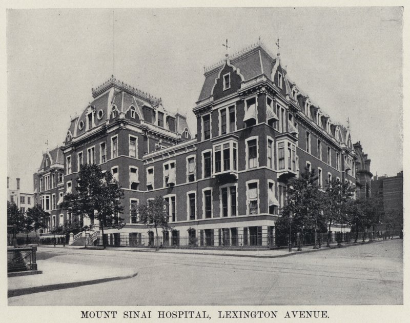 Szpital Mount Sinai, Lexington Avenue (zdjęcie czarno-białe) autorstwa American Photographer