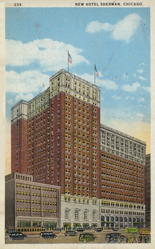 Nowy hotel Sherman, Chicago, Illinois, USA (zdjęcie kolorowe) autorstwa American Photographer