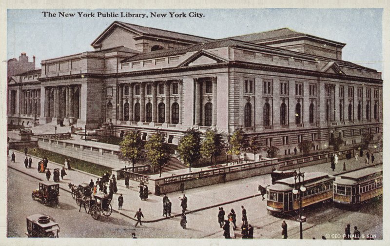 Nowojorska Biblioteka Publiczna, Nowy Jork, USA (zdjęcie kolorowe) autorstwa American Photographer
