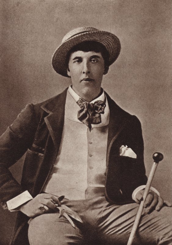 Oscar Wilde, irlandzki poeta i dramaturg, w Ameryce (zdjęcie czarno-białe) autorstwa American Photographer