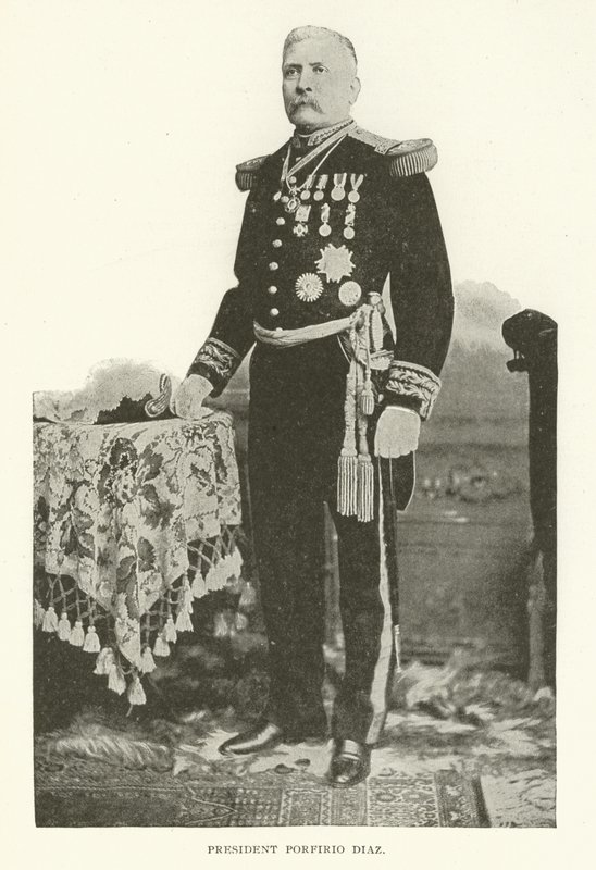 Prezydent Porfirio Diaz (zdjęcie czarno-białe) autorstwa American Photographer