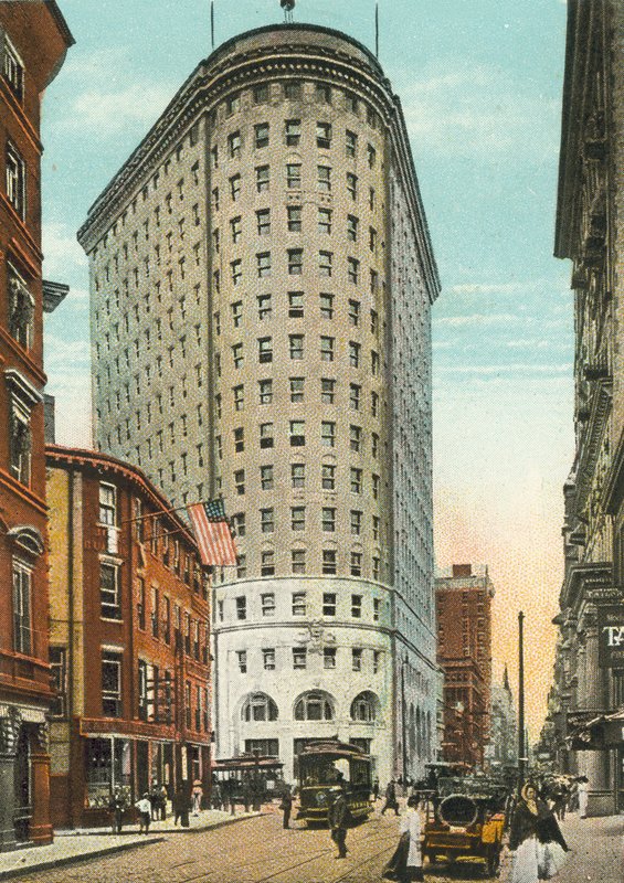 Providence, Rhode Island: Turks Head Building i Westminster Street (kolorowe zdjęcie) autorstwa American Photographer