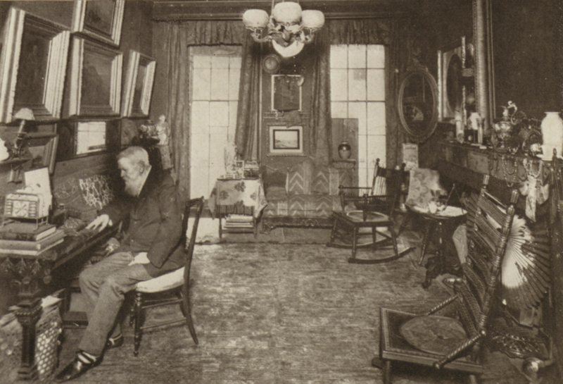 R.H. Stoddard, jego dom w Nowym Jorku (zdjęcie czarno-białe) autorstwa American Photographer