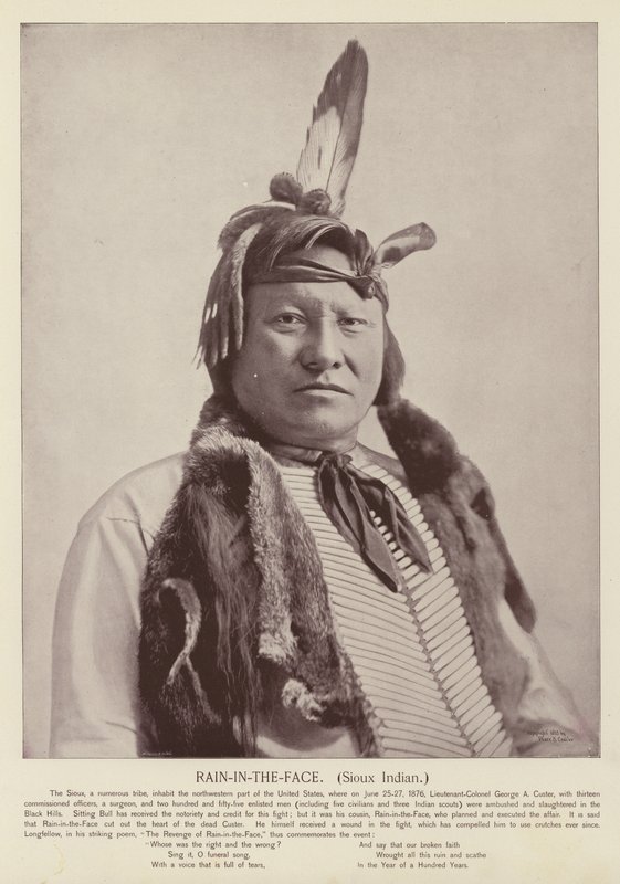 Deszcz w Twarz, Sioux Indian autorstwa American Photographer
