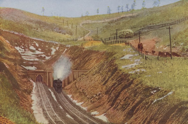 Raton Tunnel, najwyższy punkt Santa Fe (kolorowe zdjęcie) autorstwa American Photographer