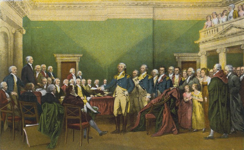 Rezygnacja generała Waszyngtona, Annapolis, 23 grudnia 1783 r. (zdjęcie kolorowe) autorstwa American Photographer