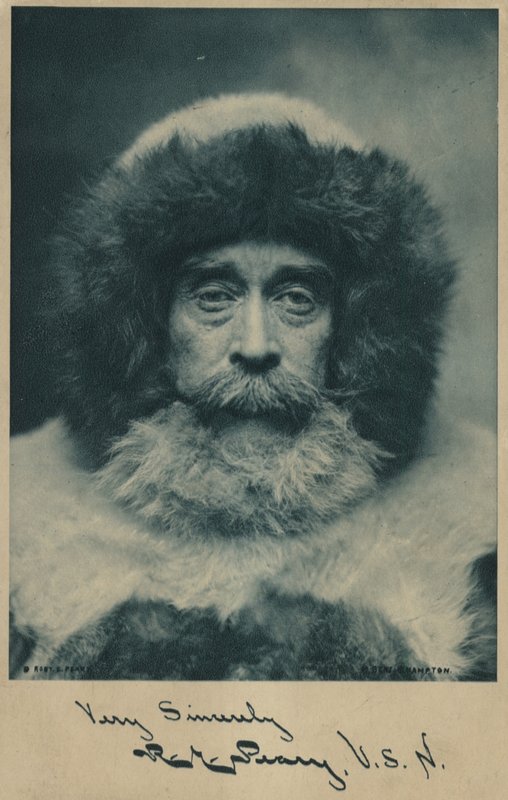 Robert Peary (1856-1920), amerykański badacz Arktyki (zdjęcie czarno-białe) autorstwa American Photographer