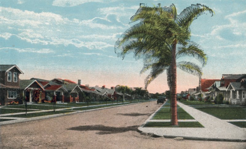 San Diego, Kalifornia: Residence Street (zdjęcie kolorowe) autorstwa American Photographer