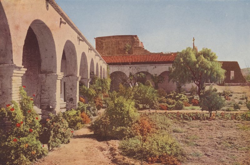 Misja San Juan Capistrano, Kalifornia (zdjęcie kolorowe) autorstwa American Photographer