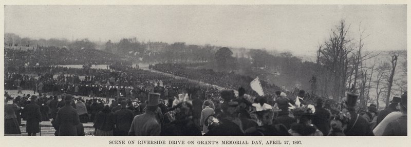 Scena na Riverside Drive w Dzień Pamięci Granta, 27 kwietnia 1897 (zdjęcie czarno-białe) autorstwa American Photographer