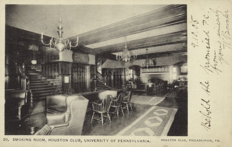 Sala dla palących, Houston Club, University of Pennsylvania, Filadelfia autorstwa American Photographer