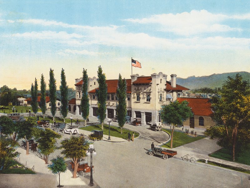 Southern Pacific Depot, Tucson (zdjęcie kolorowe) autorstwa American Photographer