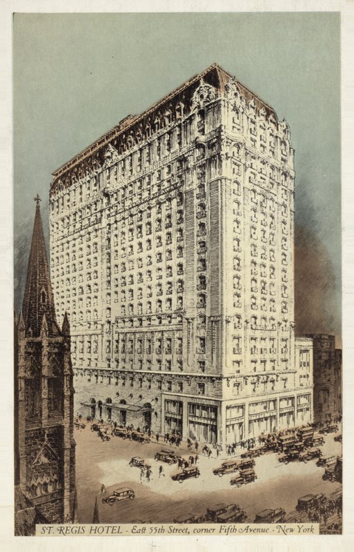St Regis Hotel, East 55th Street i róg 5th Avenue, Nowy Jork, USA (zdjęcie kolorowe) autorstwa American Photographer