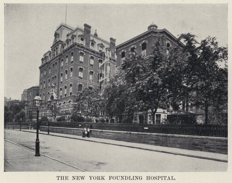 Szpital Foundling w Nowym Jorku (zdjęcie czarno-białe) autorstwa American Photographer