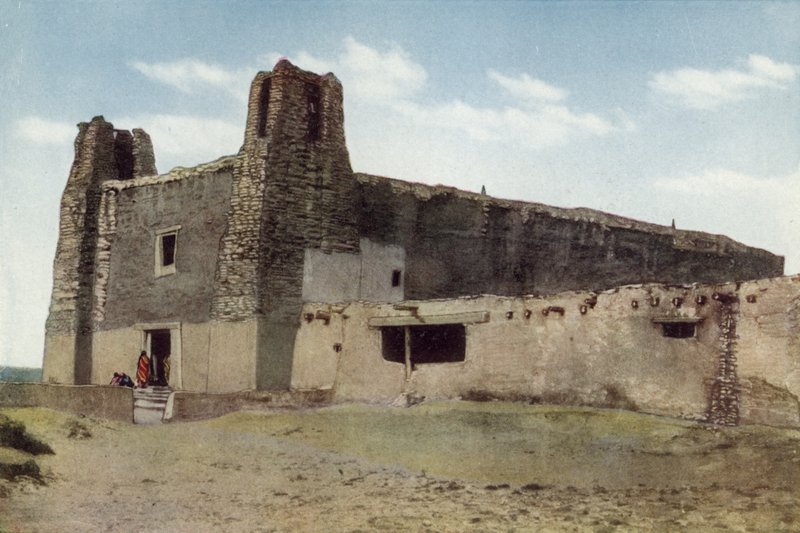 Stary Kościół, Pueblo of Acoma, Nowy Meksyk (kolorowe zdjęcie) autorstwa American Photographer