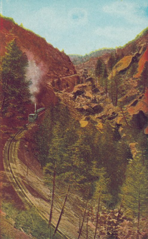 Stepladder, na Pikes Peak Cog Road, Kolorado (zdjęcie kolorowe) autorstwa American Photographer
