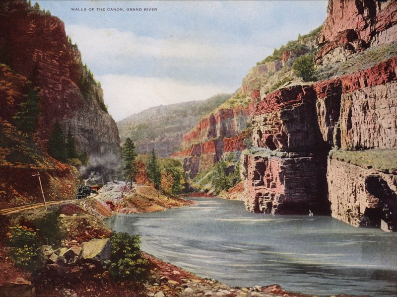 Ściany Kanonu, Grand River (zdjęcie kolorowe) autorstwa American Photographer