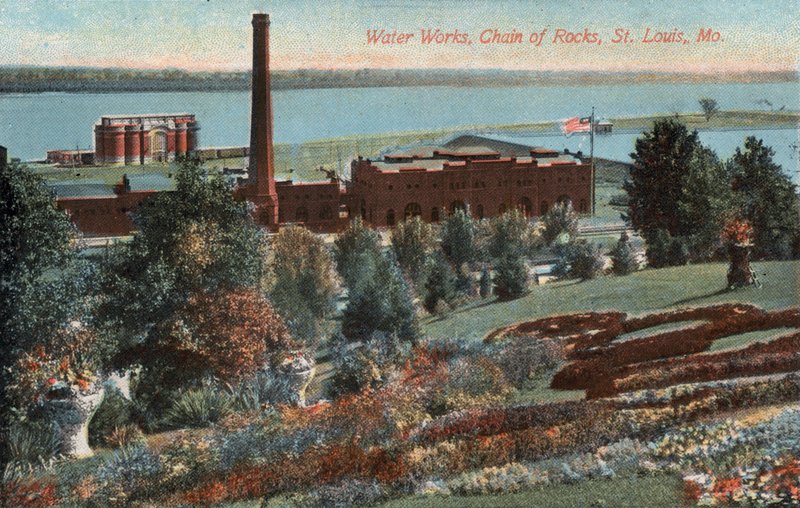 Water Works, Chain of Rocks, St Louis, Mo (zdjęcie kolorowe) autorstwa American Photographer